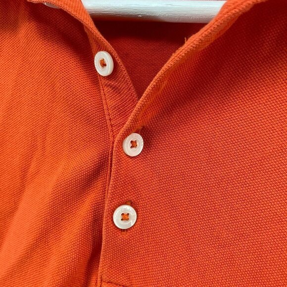 Polo Golf Ralph Lauren Classic Fit Shirt Womens Medium Orange Preppy Pony Logo - Picture 6 of 9